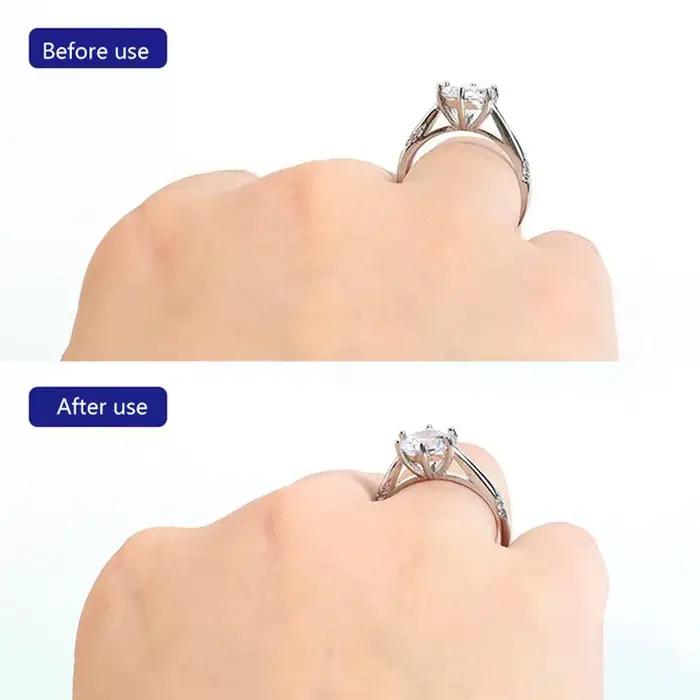 Ajusteur invisible de bague en plastique/résine ajustable pour homme et femme pour réduire la taille des bagues fantaisie occasions spéciales