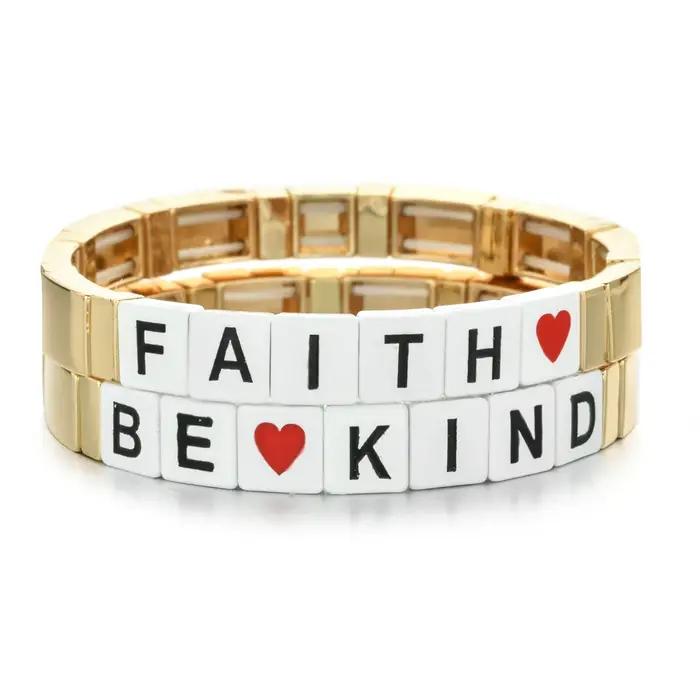 Bracelet à carreaux personnalisé pour femme