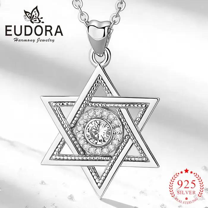 Eudora – collier étoile de David en argent Sterling 925