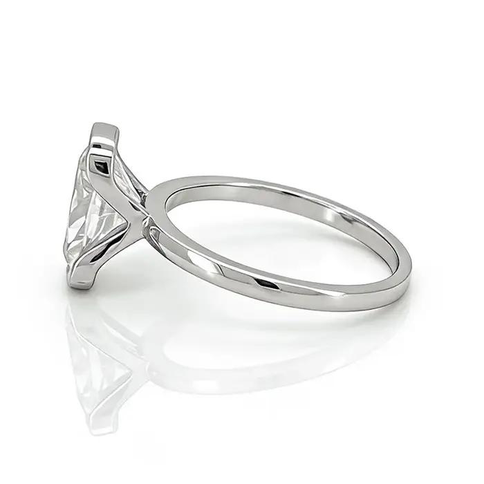 WUIHA Bague de Fiançailles et de Mariage Vintage en Argent Sterling 925 avec Moissanite Véritable GRA de 4 carats