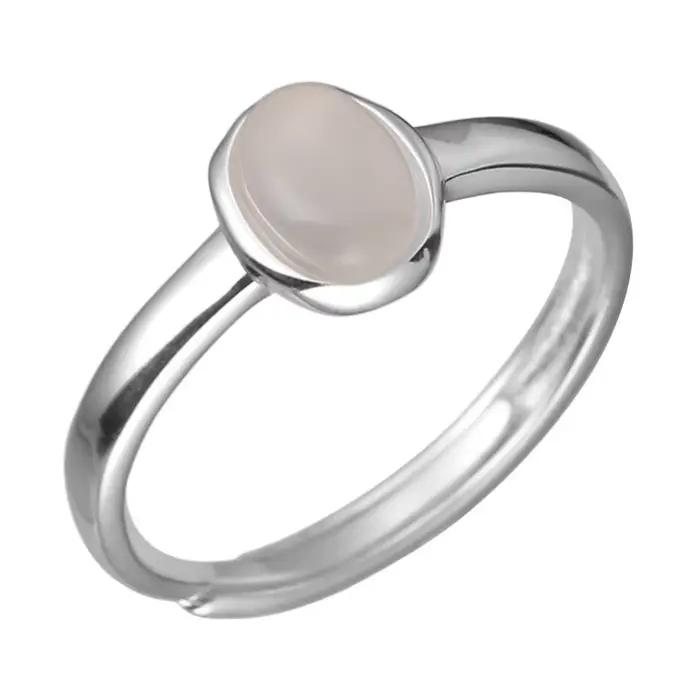 Bague en argent sterling 925 sertie de pierre blanche vintage simple pour femme occasions spéciales cadeau bijoux artisanal