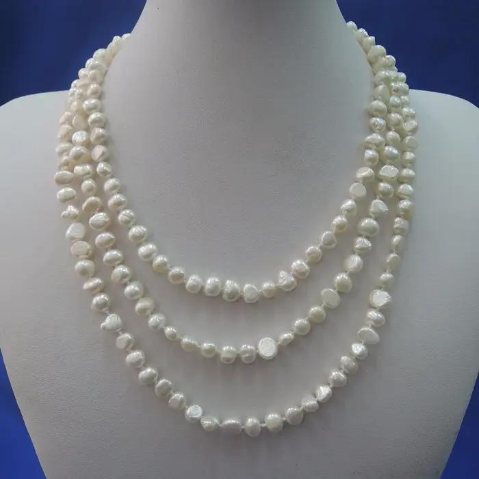 Collier Long de perles d'eau douce 100% naturelles