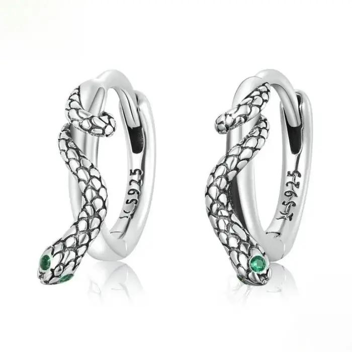 REETI – boucles d'oreilles serpent en argent Sterling 925