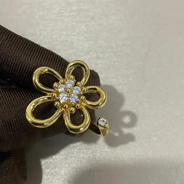 Bague Fleur en Zircon pour Femme