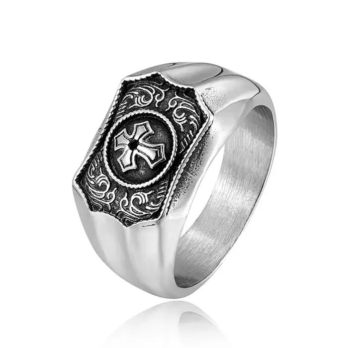Bague croix foi et force pour hommes et femmes