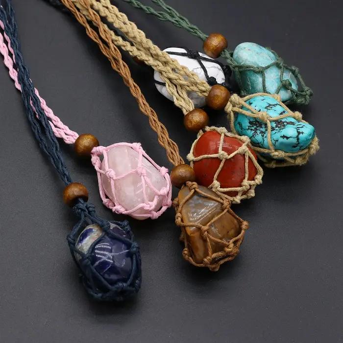 Collier en pierre naturelle originale pour femmes