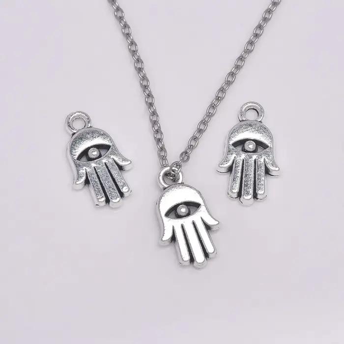Hamsa – pendentifs à breloques antiques en argent