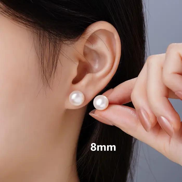 Boucles d'oreilles en argent Sterling 925 pour femmes, petites boucles d'oreilles rondes de styliste