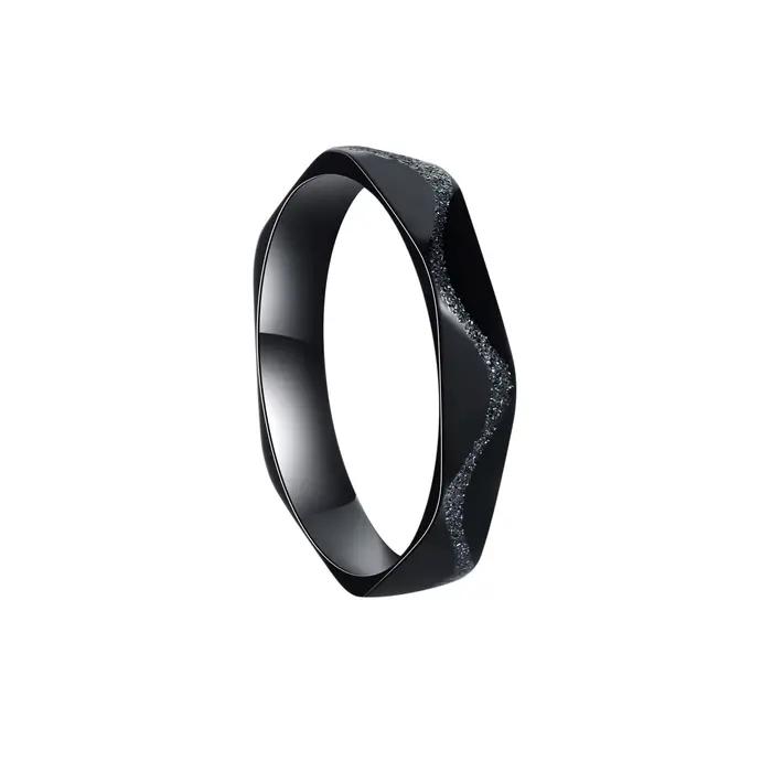 Bague en acier titane en forme de losange pour hommes, 1 pièce, Durable, résistant aux rayures, bijo
