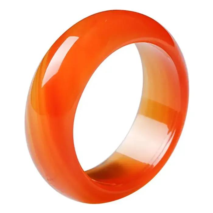 Bague en cristal de cornaline rouge pour femme