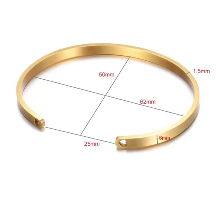 6mm Johnny Hallyday nom personnalisé Bracelet en acier inoxydable manchette