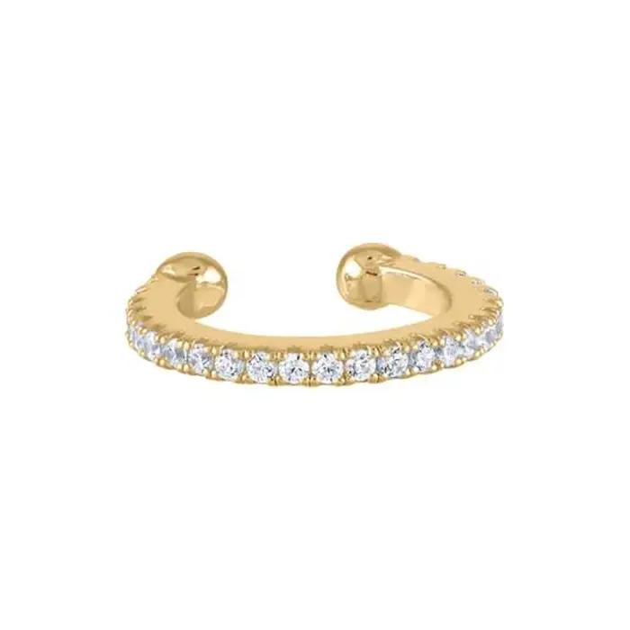 CRMYA luxe or argent rempli pince boucle d'oreille pour les femmes plein CZ Zircon grand cercle homm