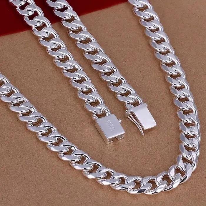 Collier en or 18 carats chaîne figaro classique pour mariage et cérémonies importantes homme femme