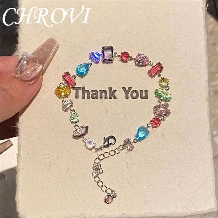 Bracelet exquis en argent sterling 925 avec zirconias - design unique
