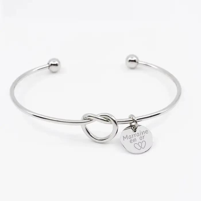 Bracelet manchette pendentif lettre nom personnalisé réglable en acier inoxydable bracelets personnalisés femmes bijoux cadeau 1-3 noms