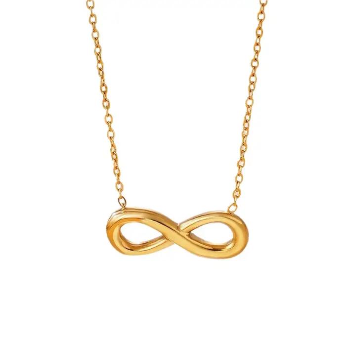 Colliers à breloques avec pendentif Infinity Love pour femmes