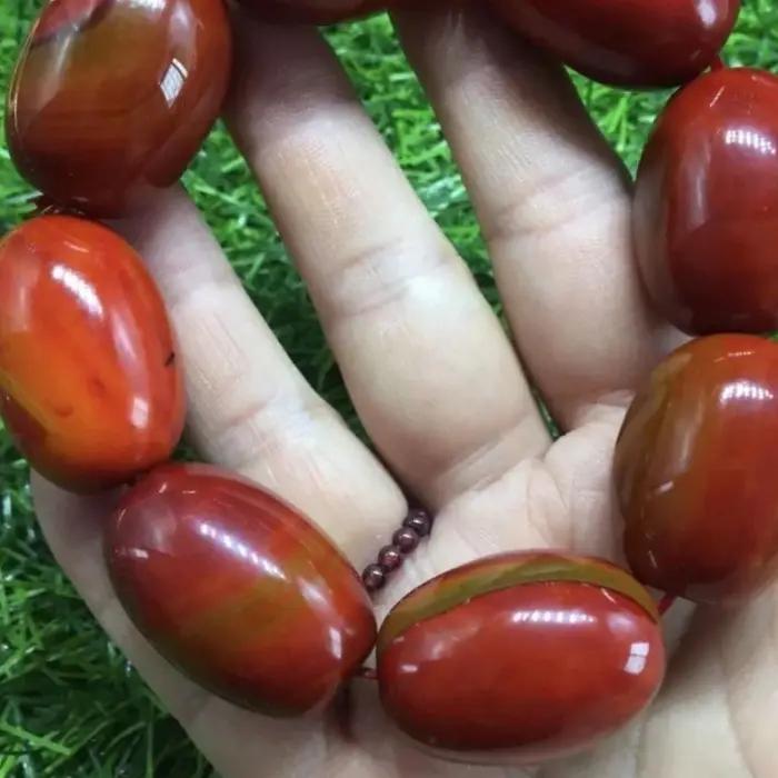 Bracelet en Agate de soie rouge des états-forts