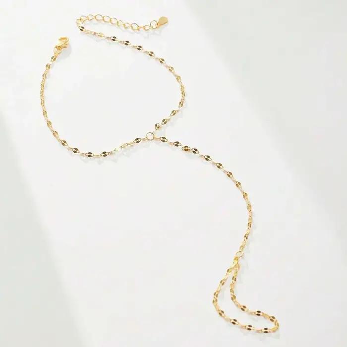 Bracelet en or brun rougeâtre tracker d'humeur chaîne et maillons bijoux de main mode pour femmes occasions spéciales