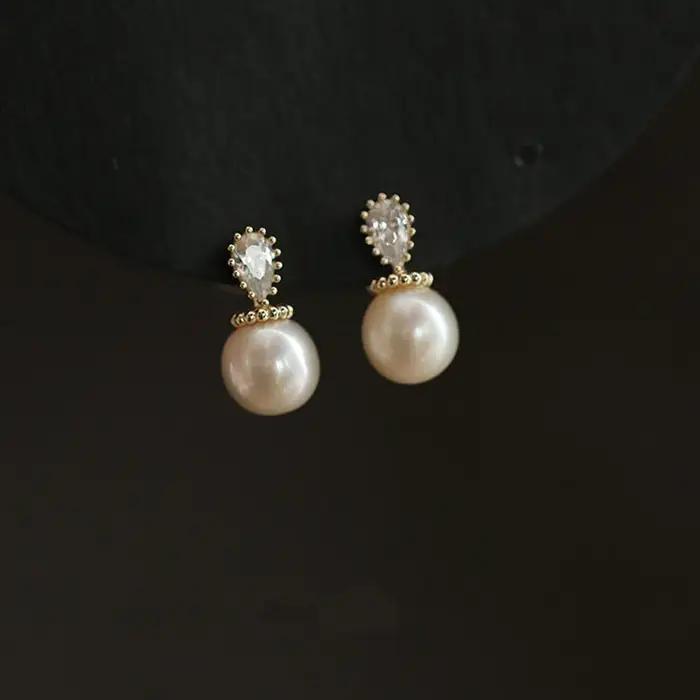 Boucles d'oreilles géométriques en argent Sterling 925 plaquées or 14k pour femmes, bijoux de luxe légers, idéaux pour les mariages et les soirées de gala