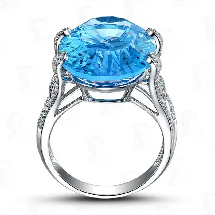 Bague plaquée or blanc pour femme