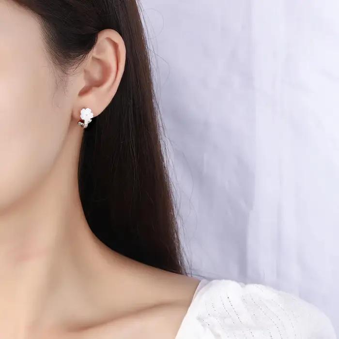 Petites boucles d'oreilles créoles en argent 925 pour filles et femmes