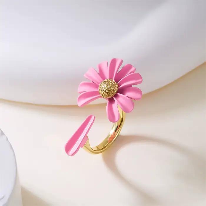 Bagues Vintage en forme de marguerite pour femmes