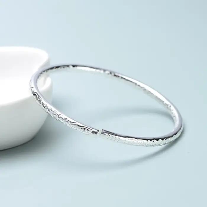 Bracelet bohème en argent sterling 925 serti de zirconium blanc élégant pour femmes occasions spéciales et cadeaux de fête