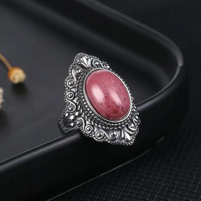 Bagues en Rhodochrosite naturelle pour femmes
