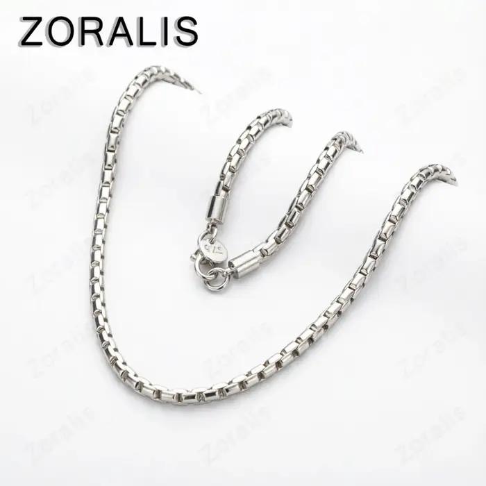 Collier en or 18 carats pour homme et femme, chaîne en forme de boîte de 4mm, bijoux de mode pour fê