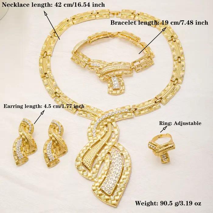 Ensembles de Bijoux plaqués or de dubaï pour femmes