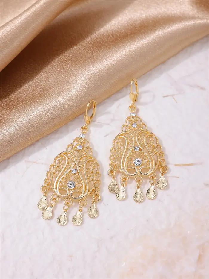Boucles d'oreilles en forme de cœur pour femmes occasions spéciales bijoux d'amour moyen-orient traditionnel