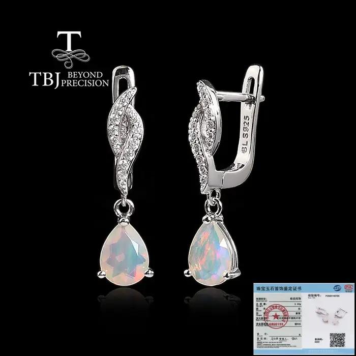 Boucles d'oreilles pendantes en argent sterling 925 avec opale d'éthiopie naturelle pour femmes, bijoux de luxe pour occasions spéciales, cadeaux d'anniversaire et événements de gala