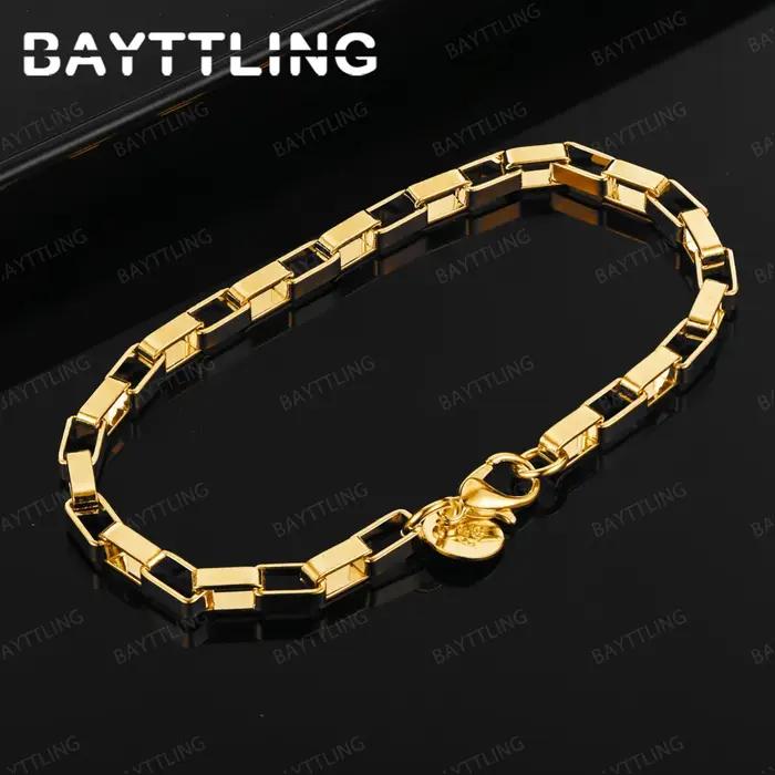 Bracelet rond géométrique délicat en argent Sterling 925, or 18 carats, bijoux pour femmes, accessoi