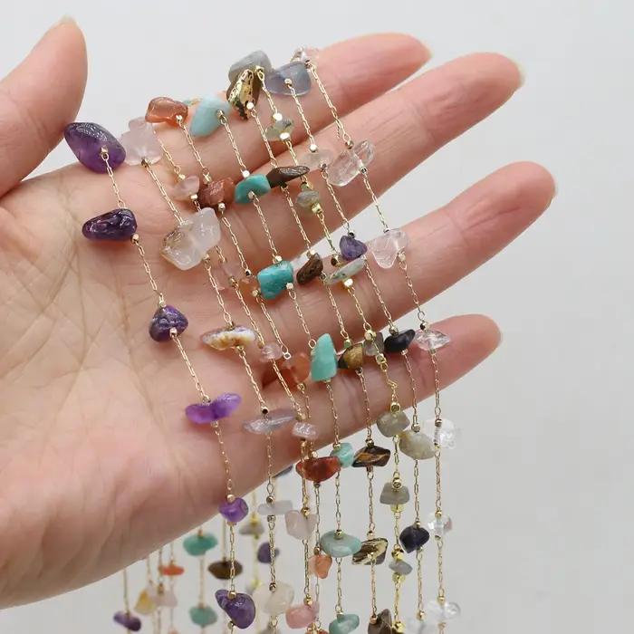 Charmant bijoux accessoires bouteille de parfum gravier chaîne en métal