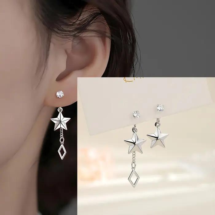 Girlbible – boucles d'oreilles à franges en argent Sterling 925 pour femmes, élégantes, romantiques,
