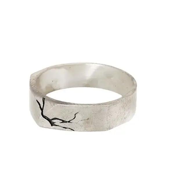 Bague craquelée vintage pour hommes