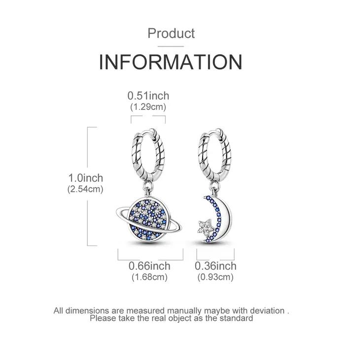Boucles d'oreilles originales en argent Sterling 925 pour femmes
