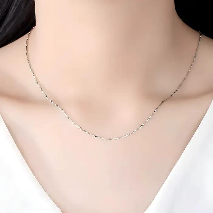 Chaîne Rolo fine en argent Sterling 925, 1.1mm, chaîne ondulée, colliers pour femmes, bijoux à la mode, bricolage assorti, vente en gros