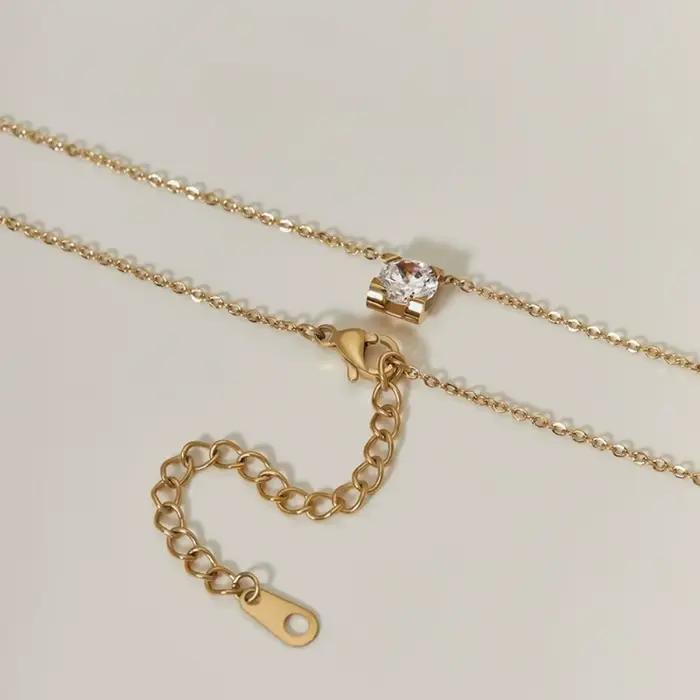 Collier de clavicule en argent sterling 925 serti de moissanite blanche pour femmes occasions spéciales engagement elegance