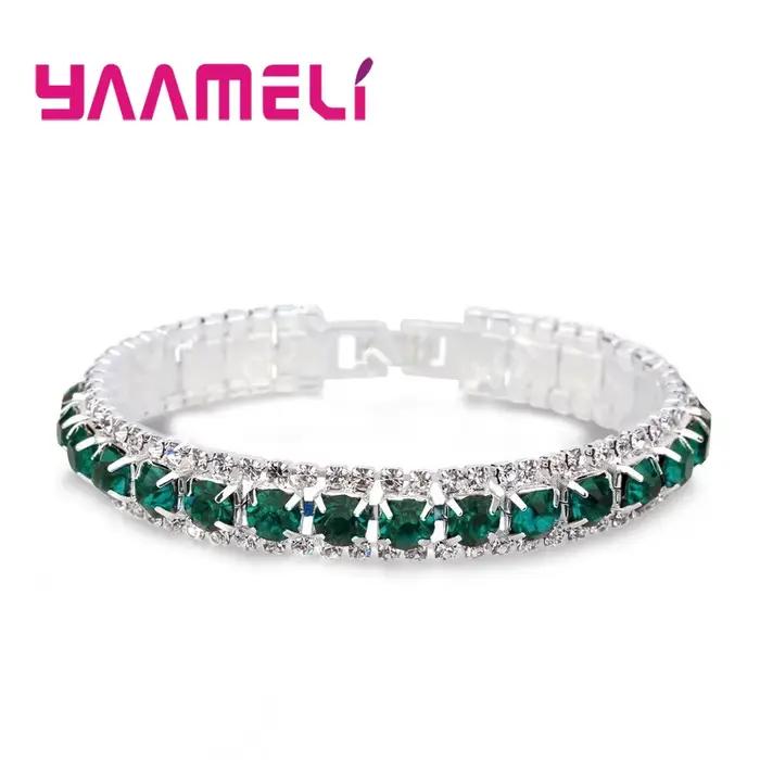 Bracelet en zircone cubique 14 couleurs moderne pour femmes occasions spéciales style à la mode