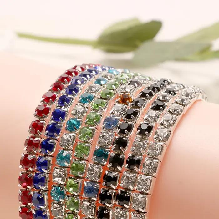 Bracelet en zircone cubique étincelant pour femmes décontracté et sportif pour occasions spéciales et quotidiennes