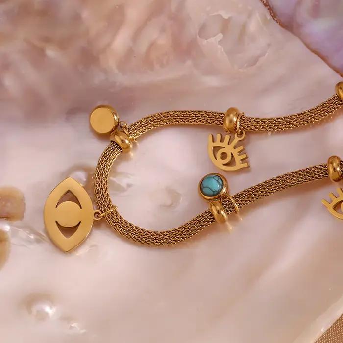 E.B.belle – collier en perles de Septum Turquoise pour femmes