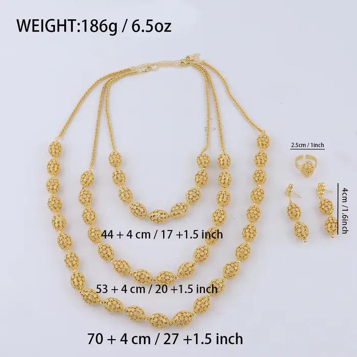 Ensemble collier et boucles d'oreilles de luxe pour femmes, cadeau de fête de mariage, bijoux élégants, accessoires pour femmes