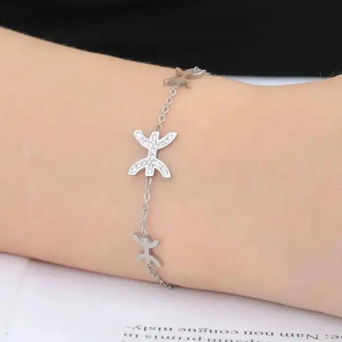 Bracelets berbères kabyles en acier inoxydable pour homme et femme avec motifs traditionnels pour occasions spéciales et quotidien
