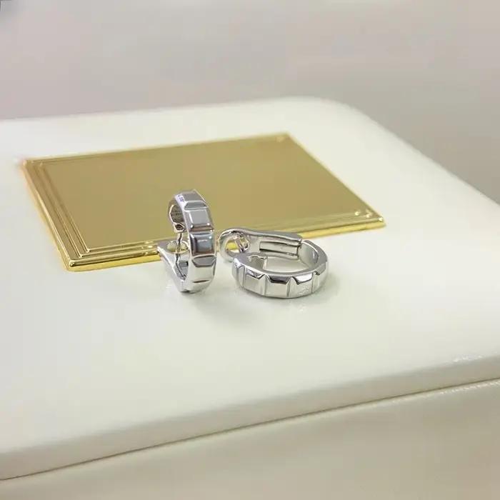 Boucles d'oreilles classiques en argent plaqué 925 pour femmes