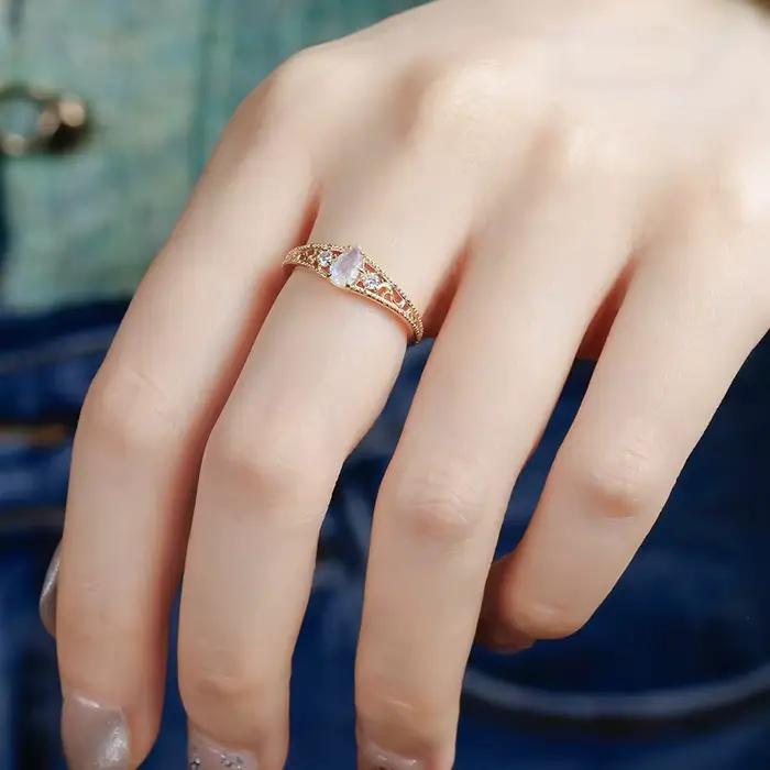 Bague de fiançailles couronne pour femme