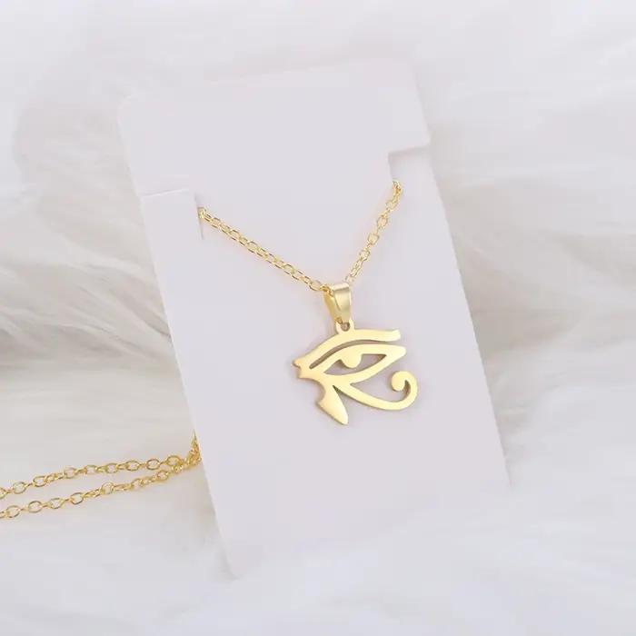 Collier œil d'horus en acier inoxydable pour femmes