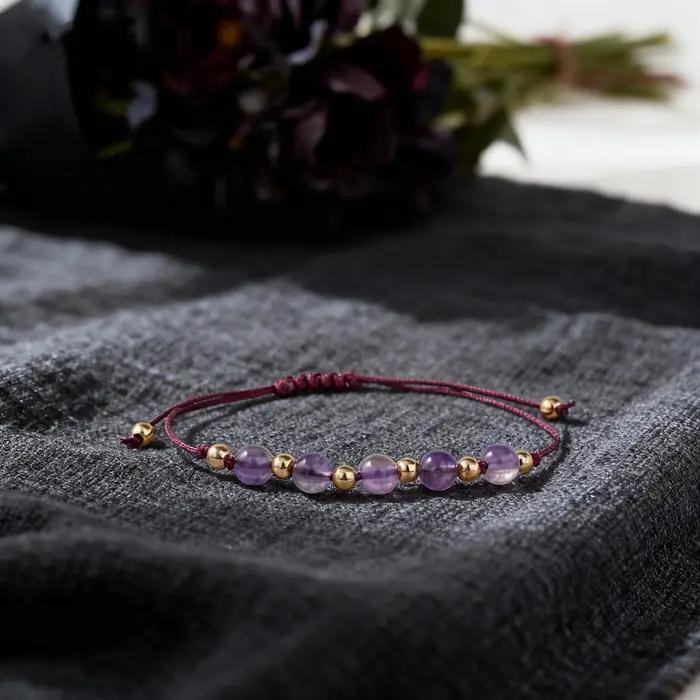 Bracelets en quartz rose pour femmes