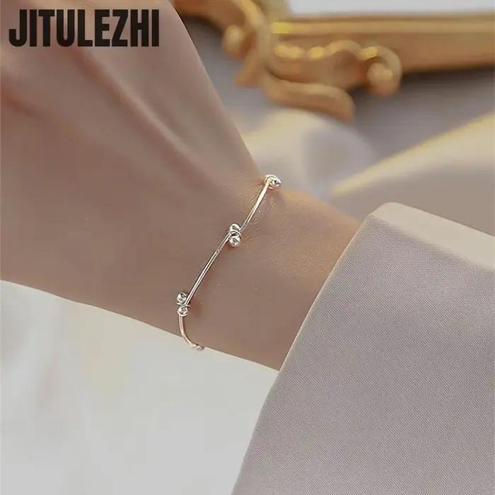 Bracelet en argent Sterling 925 pour femmes avec étoile artisanale design moderne pour occasions spéciales