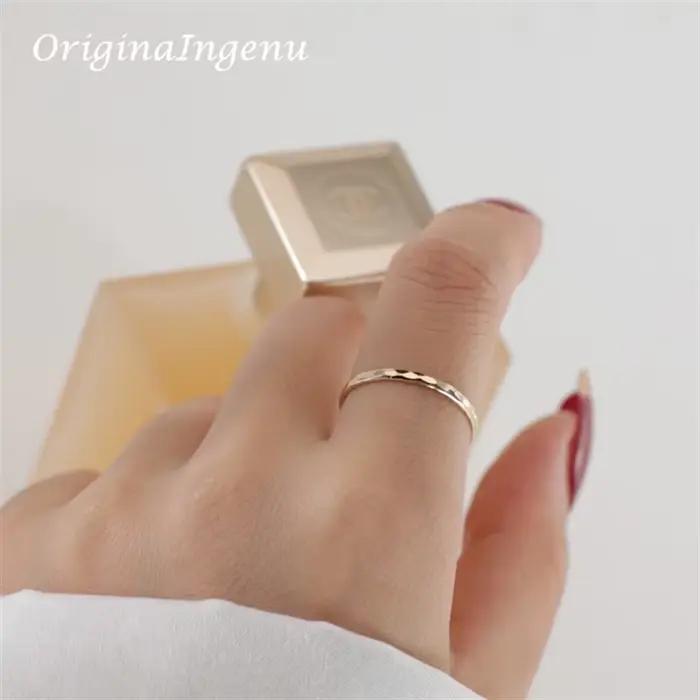 Bague martelée remplie d'or 14 carats